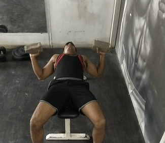 Flat Bench Dumbbell Press.